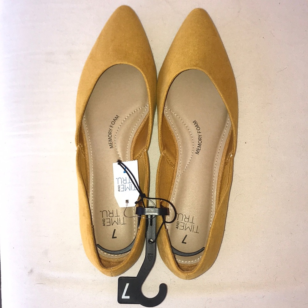 Mustard Memory Foam Flats